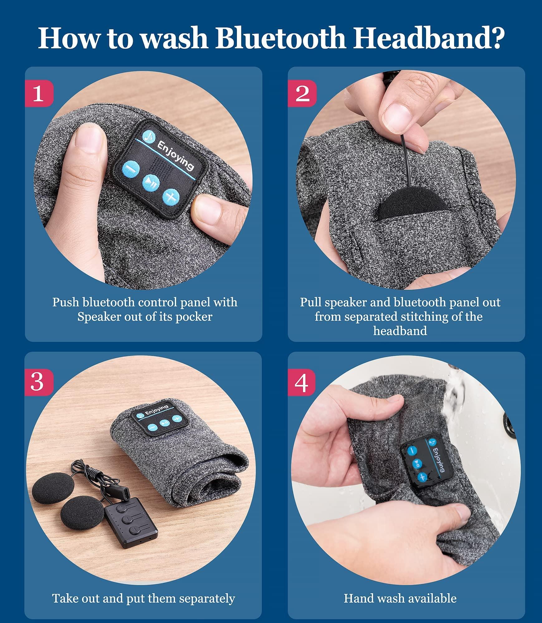 Enjoying Enjoying Sleep Headphones, Wireless Sleep Earbuds, Headphone for Sleeping Bluetooth Headband Headphones Headsets with Thin Speakers, Sleeping Headphones for Workout, Yoga, Travel, Gift for Women Men