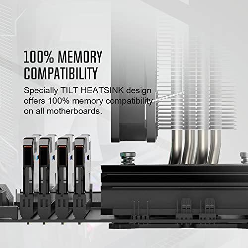 ID-COOLING ID-COOLING SE-214-XT ARGB CPU Cooler 4 Heatpipes CPU Air Cooler ARGB Light Sync with Motherboard(5V 3-PIN Connector) CPU Fan for Intel/AMD, LGA 1700 Compatible