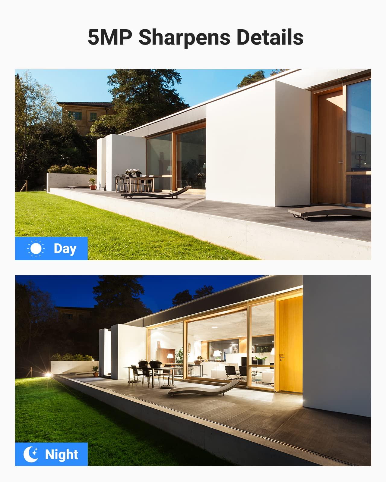 ANNKE ANNKE 5MP Security Camera System with 8MP 8 Channel PoE NVR x 2 (5 Megapixel) Indoor/Outdoor Wired IP POE Smart Cameras, 100 ft Night Vision, Remote Access, Motion Detection, Alert Push, No Hard Drive