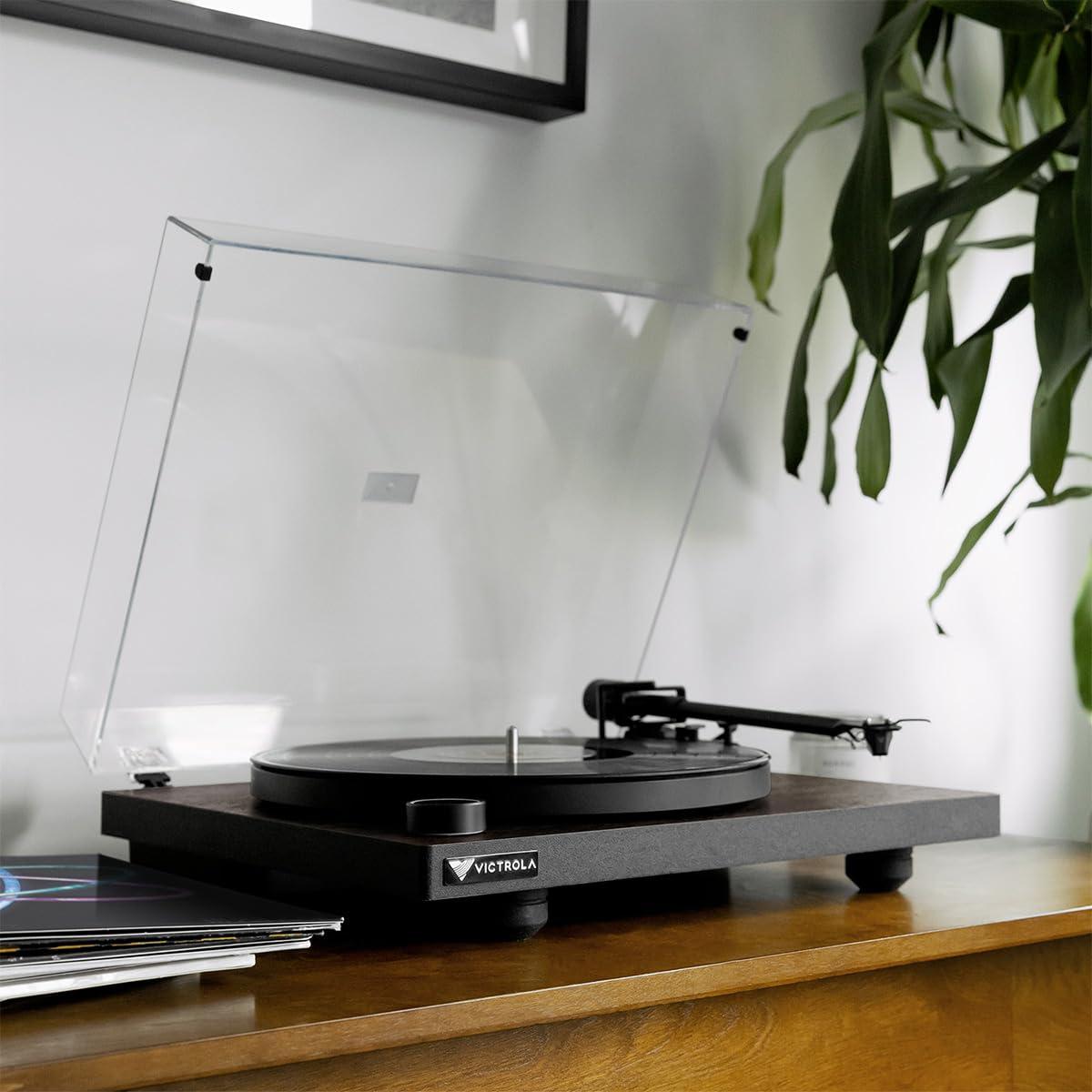 Victrola Victrola Premiere T1 Turntable - Sleek, Modern Vinyl Record Player, 33-1/3 & 45 RPM Vinyl Records & LPs, Built-In Bluetooth 5.0, Stereo RCA Output, Phono Preamp Output