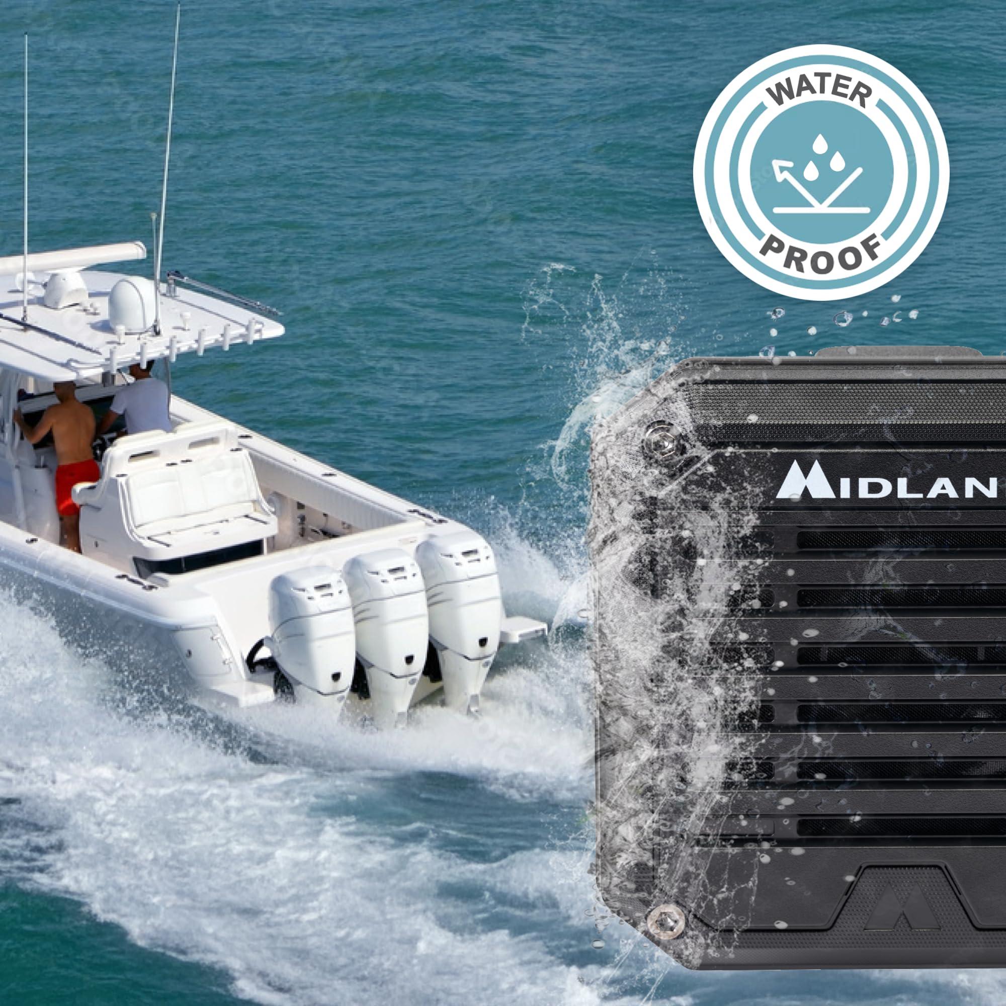 Midland Midland SPK200 - Amplified External Speaker with AI Noise Cancellation, 20 Watts of Power, 8 OHMS Dynamic Sound, IP67 Waterproof (Ultimate)