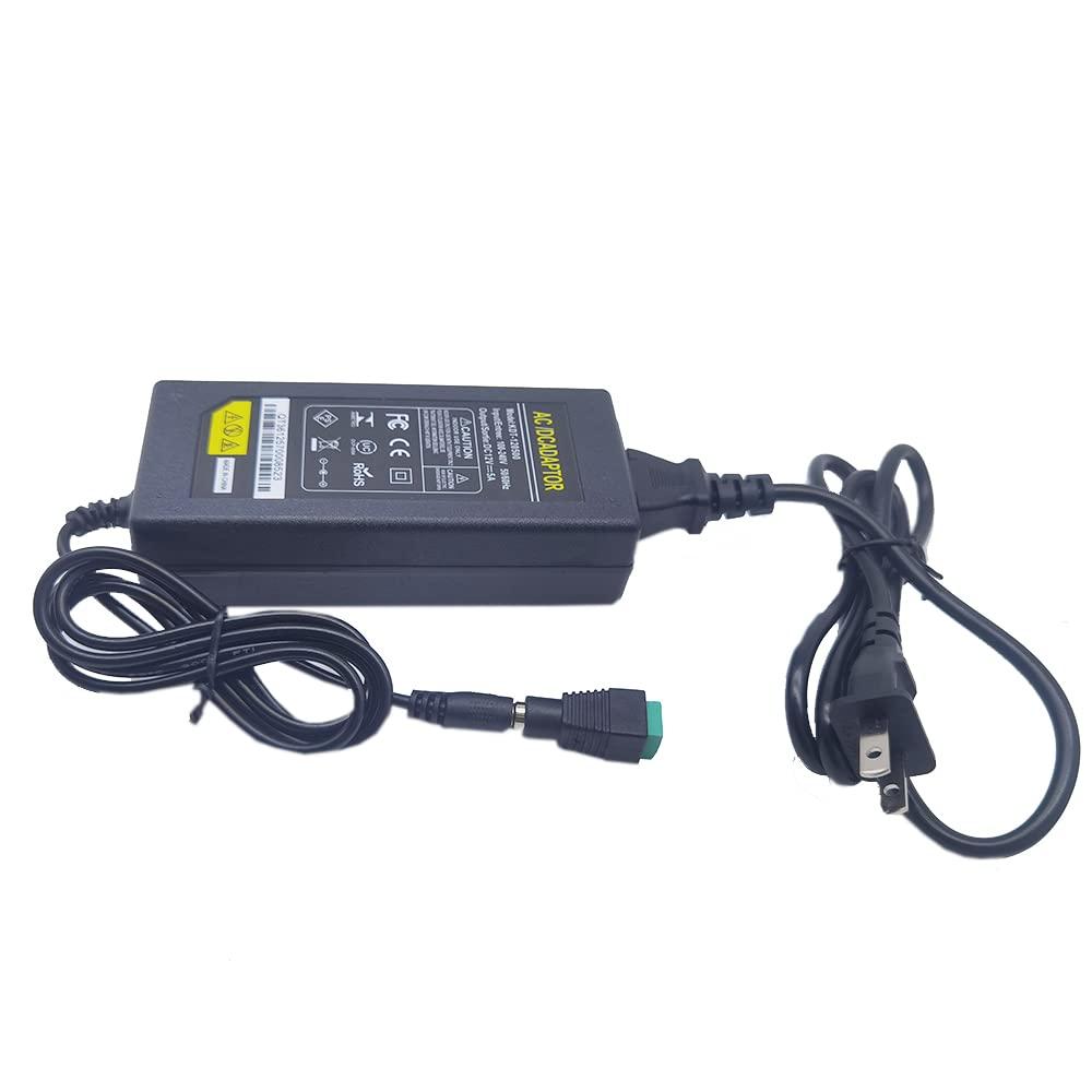 Vrabocry DC 12V 5A Power Supply Adapter Converter Transformer AC 100-240V Input with 5.5x2.5mm DC Output Jack for 5050 3528 LED Strip Module Light