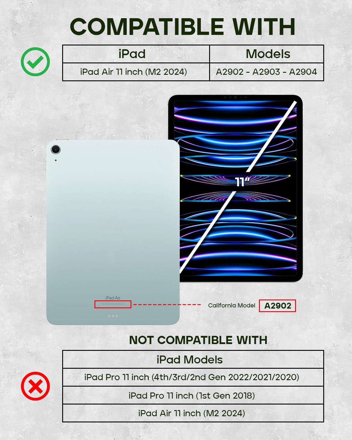 Porter Riley Porter Riley - Leather Case Compatible with iPad Air 11" 6th Gen 2024 Release. Premium Genuine Leather Stand/Cover/Flip Case (Tan)