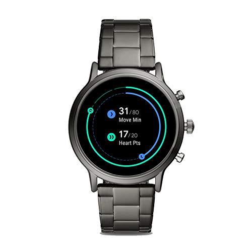 Fossil Fossil 44mm Gen 5 Carlyle Stainless Steel Touchscreen Smart Watch with Heart Rate, Color: Smoke (Model: FTW4024)