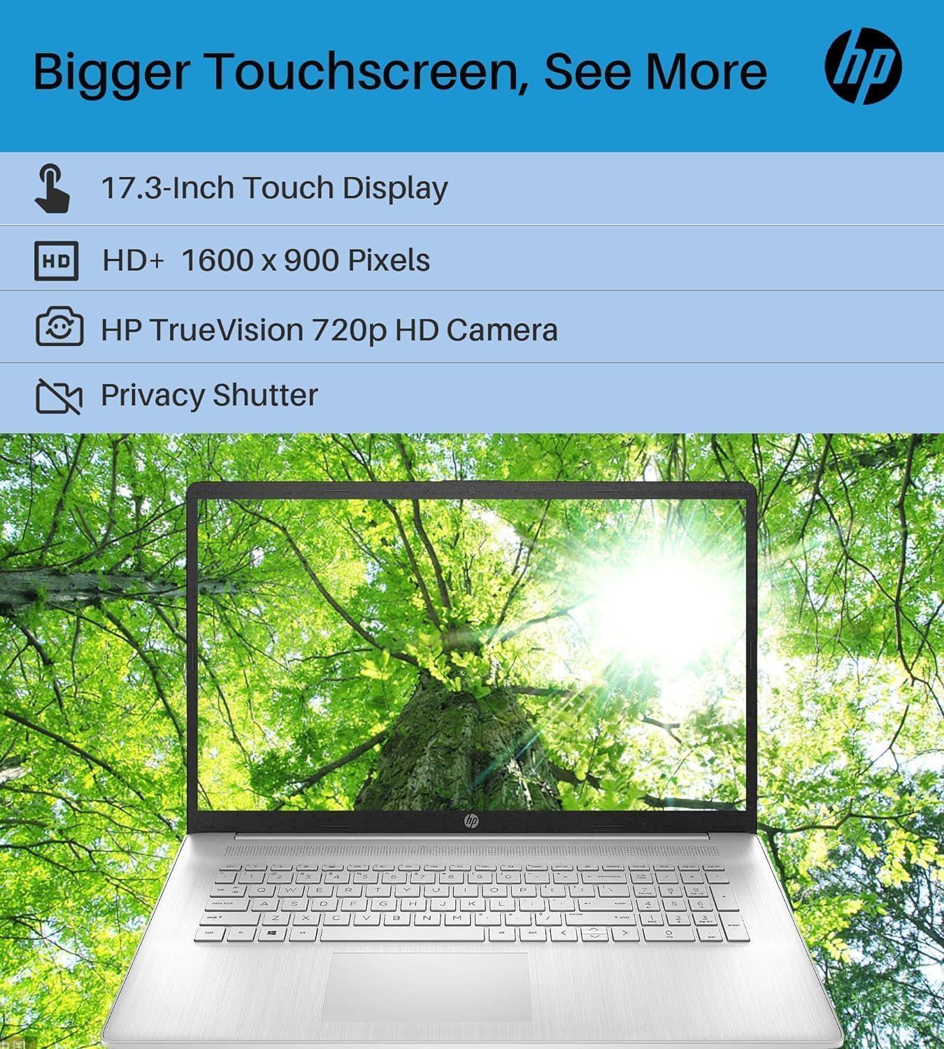 HP HP 17.3" Touchscreen Business Laptop - HD Display, AMD Ryzen 5 7530U Processor(Beat i7-1165G7), 32GB RAM, 1TB SSD, Anti-Glare, HDMI, Webcam, Windows 11 Home, with USB WiFi Adapter
