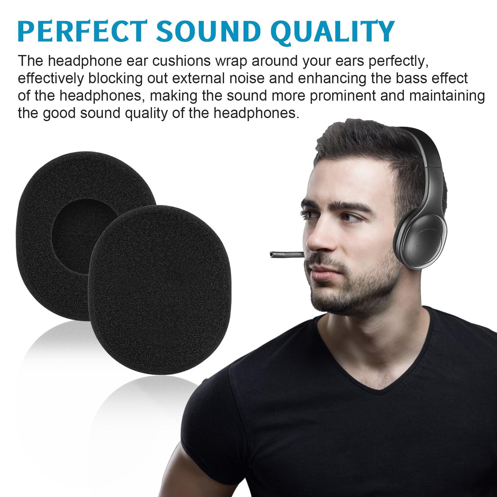 Zosvoses H800 Ear Pads, Ear Pads Replacement for Logitech H800 Headphone, Foam Ear Pads Cushions for Headphones