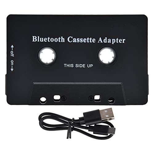 Qiilu Qiilu Car Tape Player Adapter Cassette Tape Player Adapter Abs Car Cassette Player Adapter Car Bluetooth Cassette Reiver Converter with USB Cable