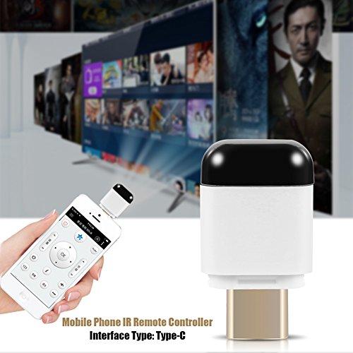 Acogedor Universal IR Remote Control Adapter for Android Smart Phone, OTG USB C Port Mini Mobile Phone Infrared Controller for Air Conditioner, Fan, Projector, TV, STB