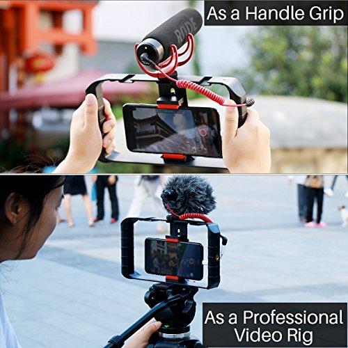 ULANZI Ulanzi U Rig Pro Video Rig for iPhone, Phone Stabilizer Rig w Triple Cold Shoe Mount,Phone Tripod Mount for iPhone 16 15 14 13 12 11 Pro Max XS Max X 8 plus OnePlus 7 Pro Samsung Google Pixel Vlogging