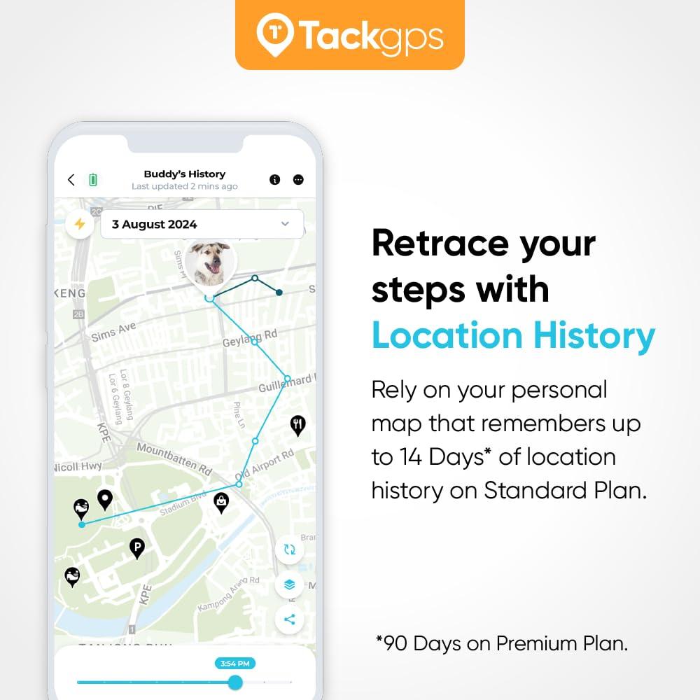 tack Tack GPS [Lowest Monthly fee| 30 Days Battery Life| FCC Certified] -Child, Kids, Pet, Dog, Cat, Elderly, Alzheimer, Car, Vehicle, Bike, Personal Tracking Device. GPS +WiFi +Cellular