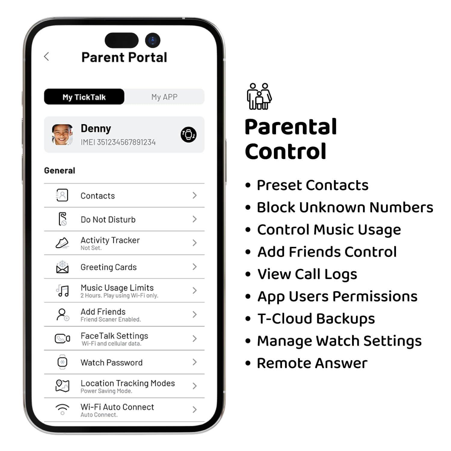 TickTalk TickTalk5 LTE Kids Smart Watch with GPS Tracker, Phone Watch, Advanced Parental Controls, Video & Voice Calls, Text, School Mode, Free Music, SOS & 911, Safety Alerts, Pre-Installed SIM