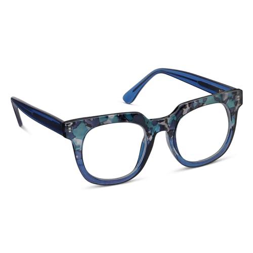 Peepers by PeeperSpecs Peepers by PeeperSpecs Oprah\'s Favorite Women\'s Showbiz Oversized Blue Light Blocking Reading Glasses - Marine Quartz/Blue +2.25