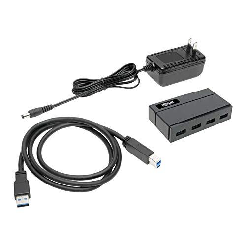 Tripp Lite Tripp Lite 4 Port Powered USB Hub, USB 3.0 Hub, USB-A Ports, 2.4A, Black (U360-004-2F)