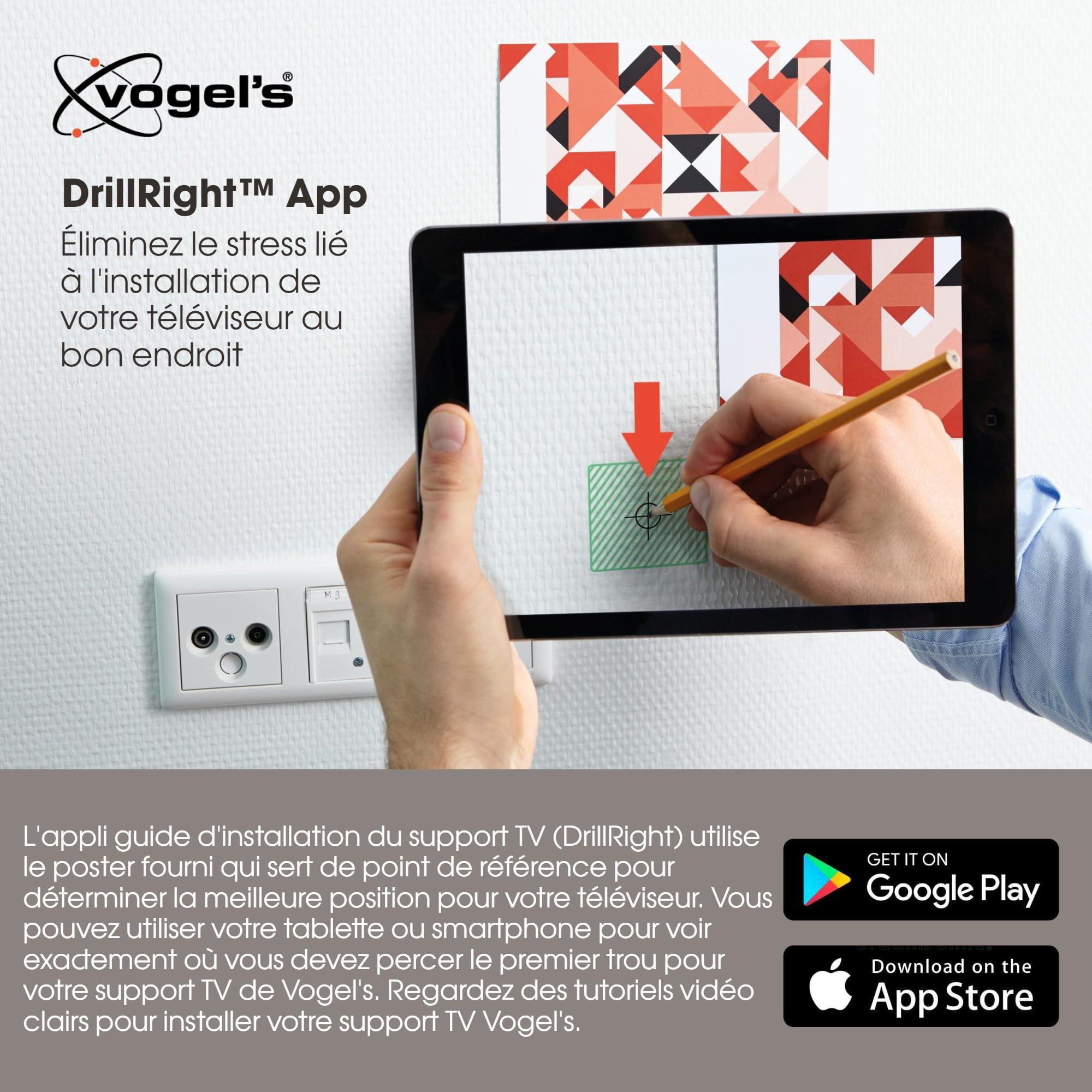 Vogel's Vogel's TVM 5445 Full-Motion Ultra-Thin TV Wall Bracket for 32-65 inch TVs, Max. 77 lbs, Swivels up to 180, Full-Motion TV Mount max. VESA 400x400, Universally Compatible