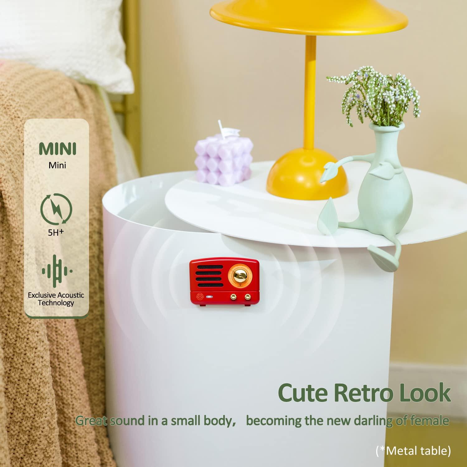 Muzen Muzen OTR Magnetic Sticker Speaker Portable Bluetooth Speaker,Apply for Metal Surface, Wireless Bluetooth 5.3 and Type-C Charge, Mini Size with Big Loud, Retro Style Home Accessory