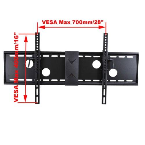 VideoSecu VideoSecu Tilt TV Wall Mount Bracket for Most 37 to 75-Inch LCD LED Plasma Screen Display up to VESA 400X400 684X300 600x400mm with HDMI Cable, Bubble Level MP502B 3KR