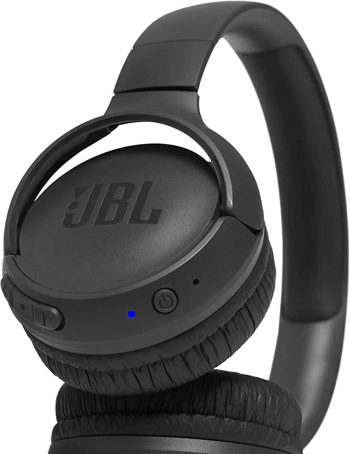 JBL JBL Tune 500BT - On-Ear Wireless Bluetooth Headphones, Includes LED Flashlight Key Chain Bonus (Black) (JBL TUNE 500BT + LED)