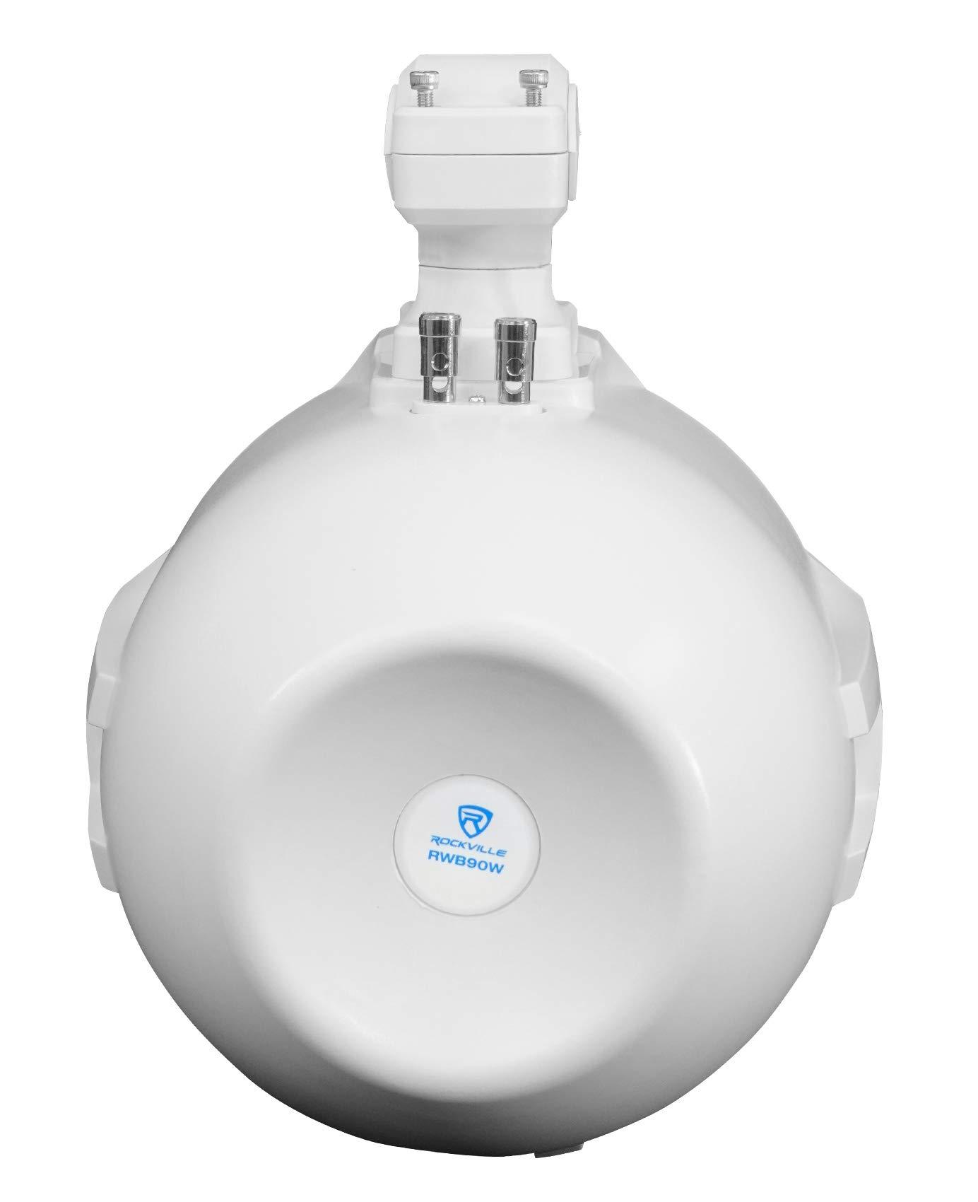Rockville Rockville (8) RWB90W White 8" 300w Marine Wakeboard 360 Swivel Tower Speakers