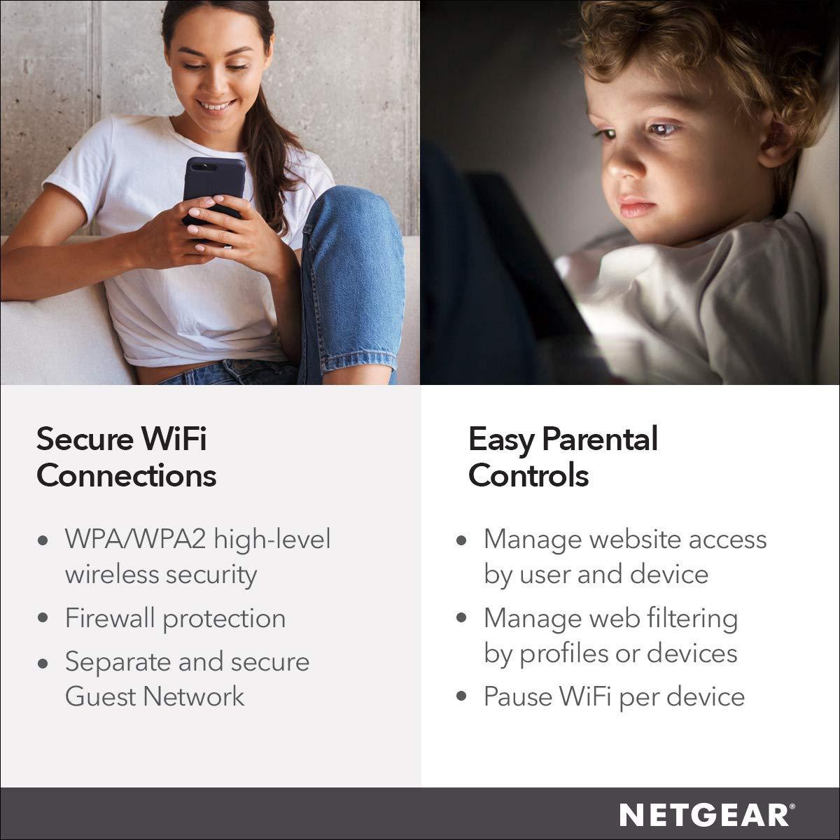 NETGEAR NETGEAR R6120-100NAR AC1200 Dual Band WiFi Router - Certified Refurbished