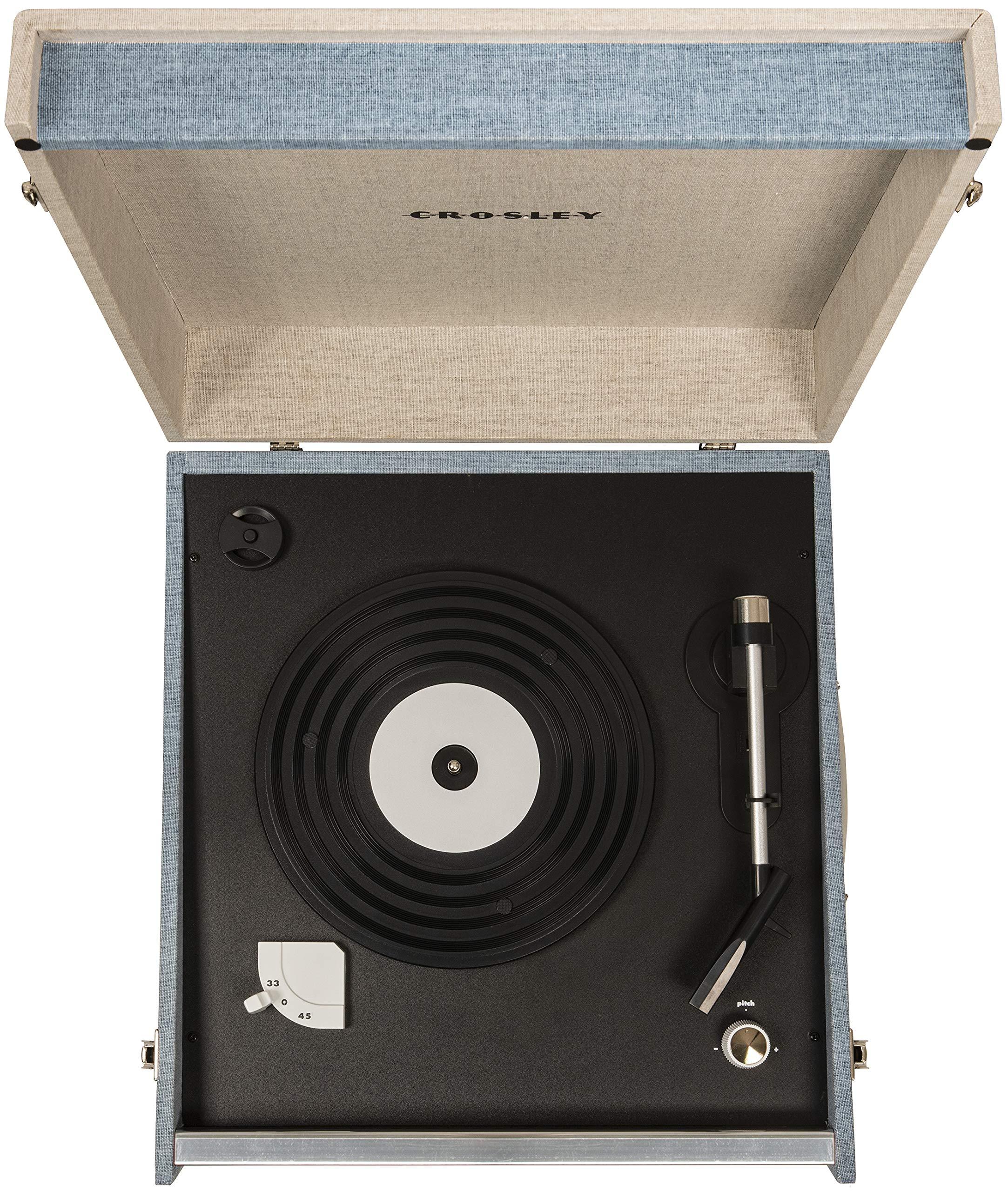 Crosley Crosley CR6233D-TN Dansette Bermuda Portable Vinyl Record Player Turntable with Aux-In and Bluetooth, Tourmaline