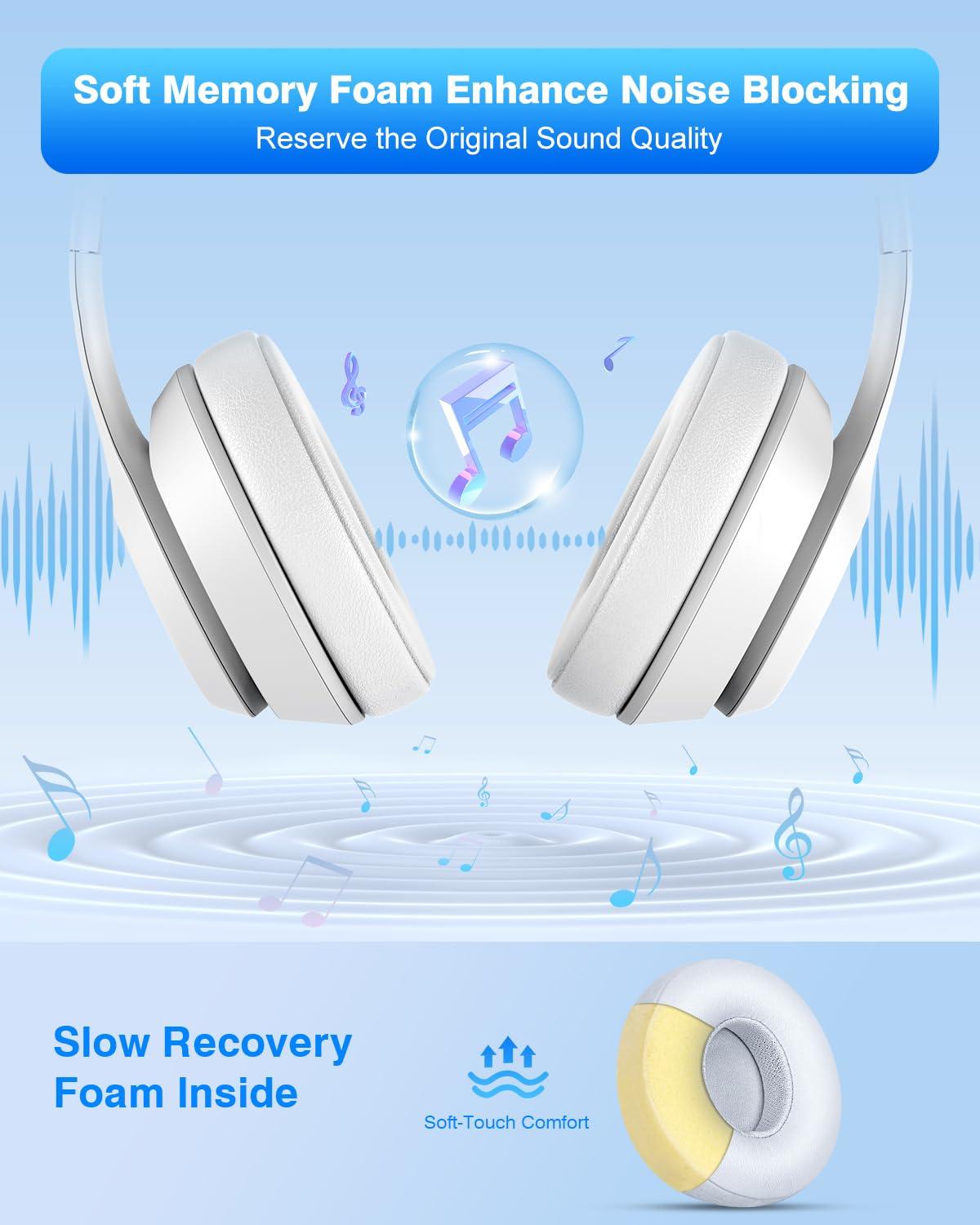 Link Dream Link Dream Replacement Ear Pads for Beats Solo 2 & 3 - Memory Foam Earpads Cushion Cover for Wireless Headphones (White)