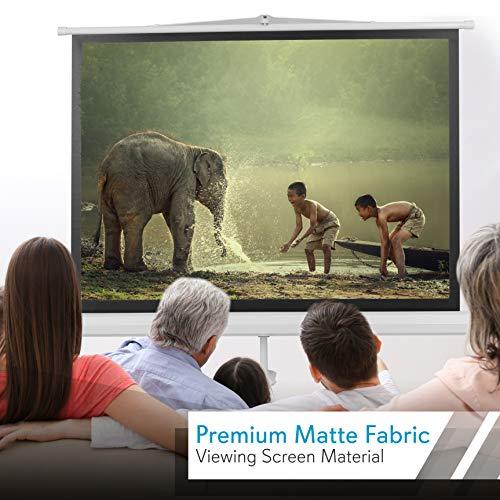Pyle Pyle Portable Projector Screen Tripod Stand - Mobile Projection Screen, Lightweight Carry & Durable Easy Pull Assemble System for Schools Meeting Conference Indoor Outdoor Use, 50 Inch