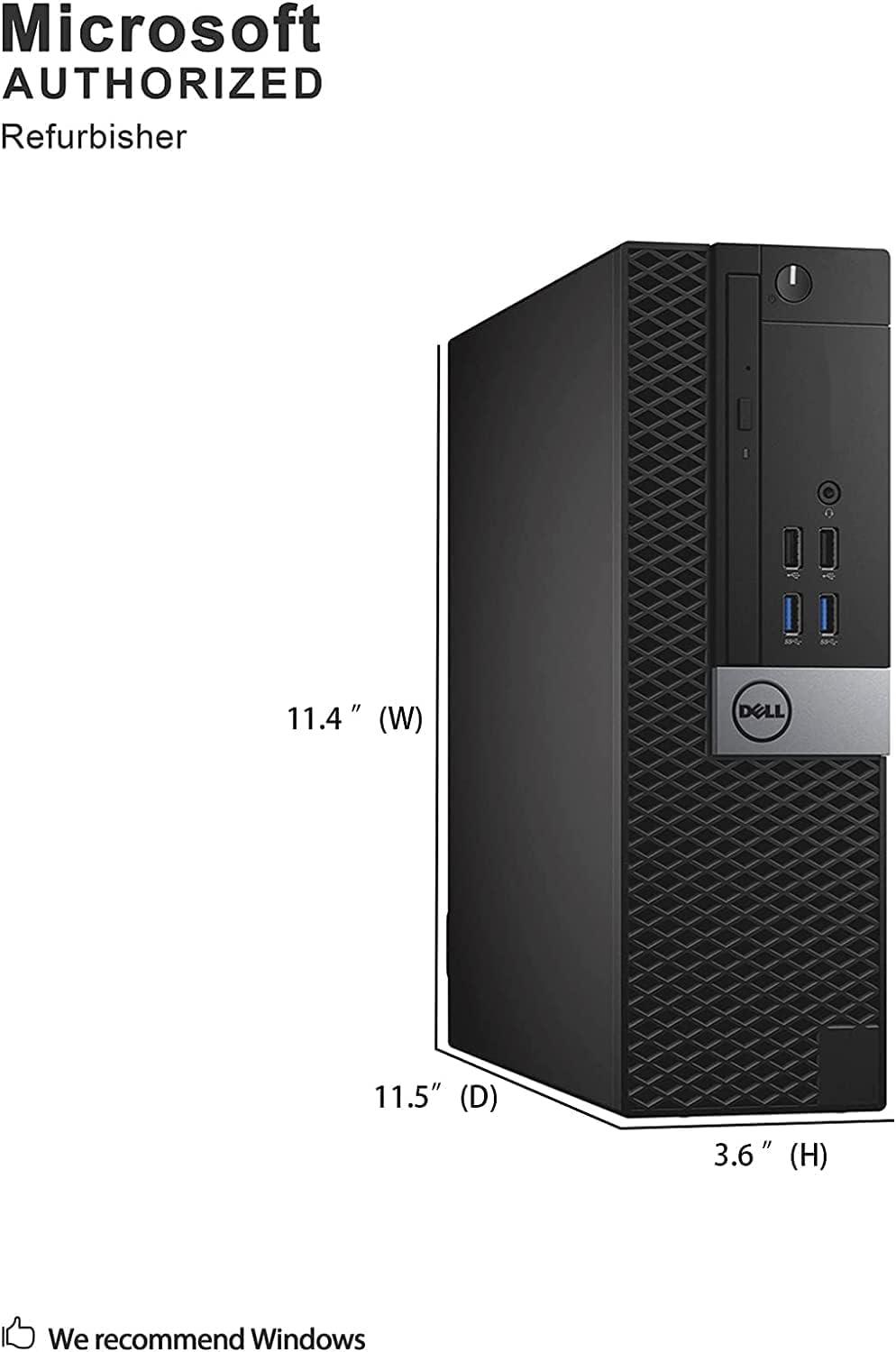 Dell Dell Optiplex 7040 SFF Small Form Factor Desktop, Intel Quad Core i5-6500 3.2GHz up to 3.6GHz,32GB RAM, 512GB SSD,Wired Keyboard, 4K Support, Wifi, Bluetooth,Windows10 Pro (Renewed)