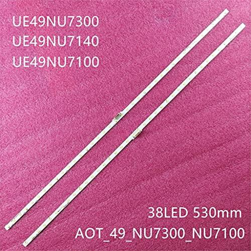 Stripledspareparts Replacement Part for TV LED Backlight Strip for Samsung UE49NU7100 UE49NU7102 UE49NU7140U UE49NU7670 UE49NU7120U UE49NU7170U UN49NU7100 UE49NU7300 - (Type: 4 Pieces)