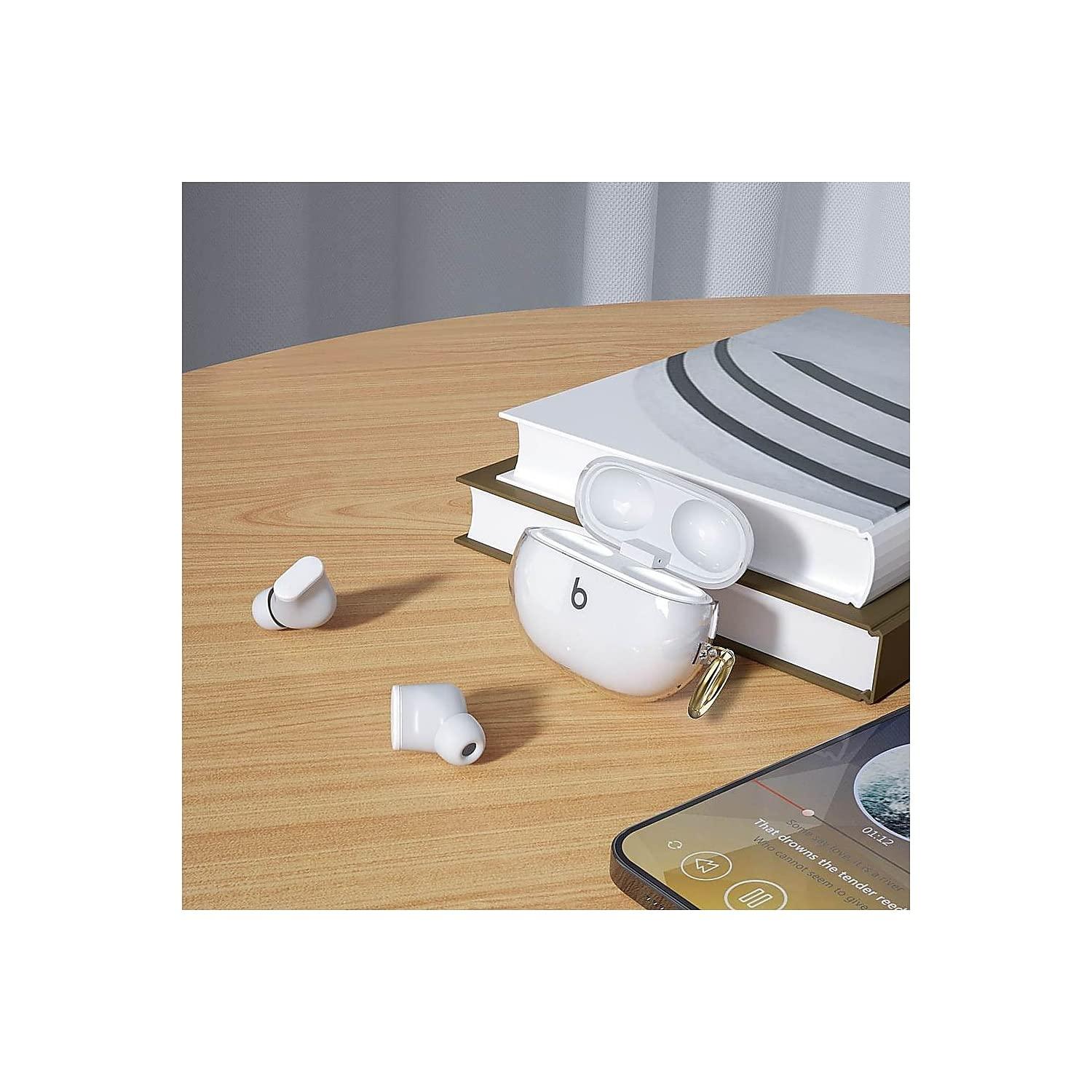 ZERODAMAGE SAHARA CASE SaharaCase Hybrid Flex Case for Dr. Dre Studio Buds 2021 [Rugged] Full Body Protection Antislip Grip Slim with Keychain (Clear)