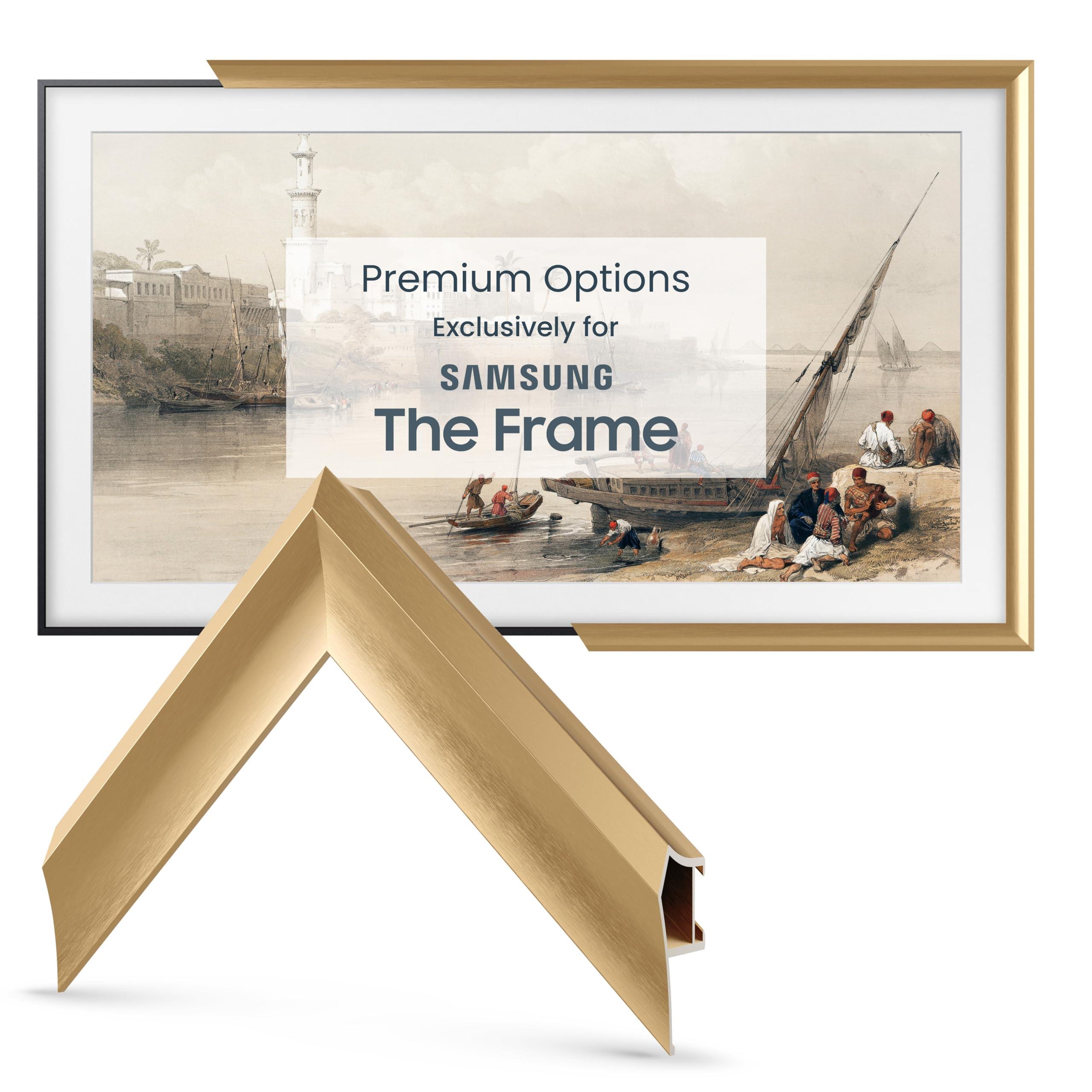 Frame My TV Frame My TV Deco TV Frames Alloy Prismatic - Pale Gold Bezel Compatible ONLY with Samsung The Frame TV and Pro (85", Fits 2021-2025)