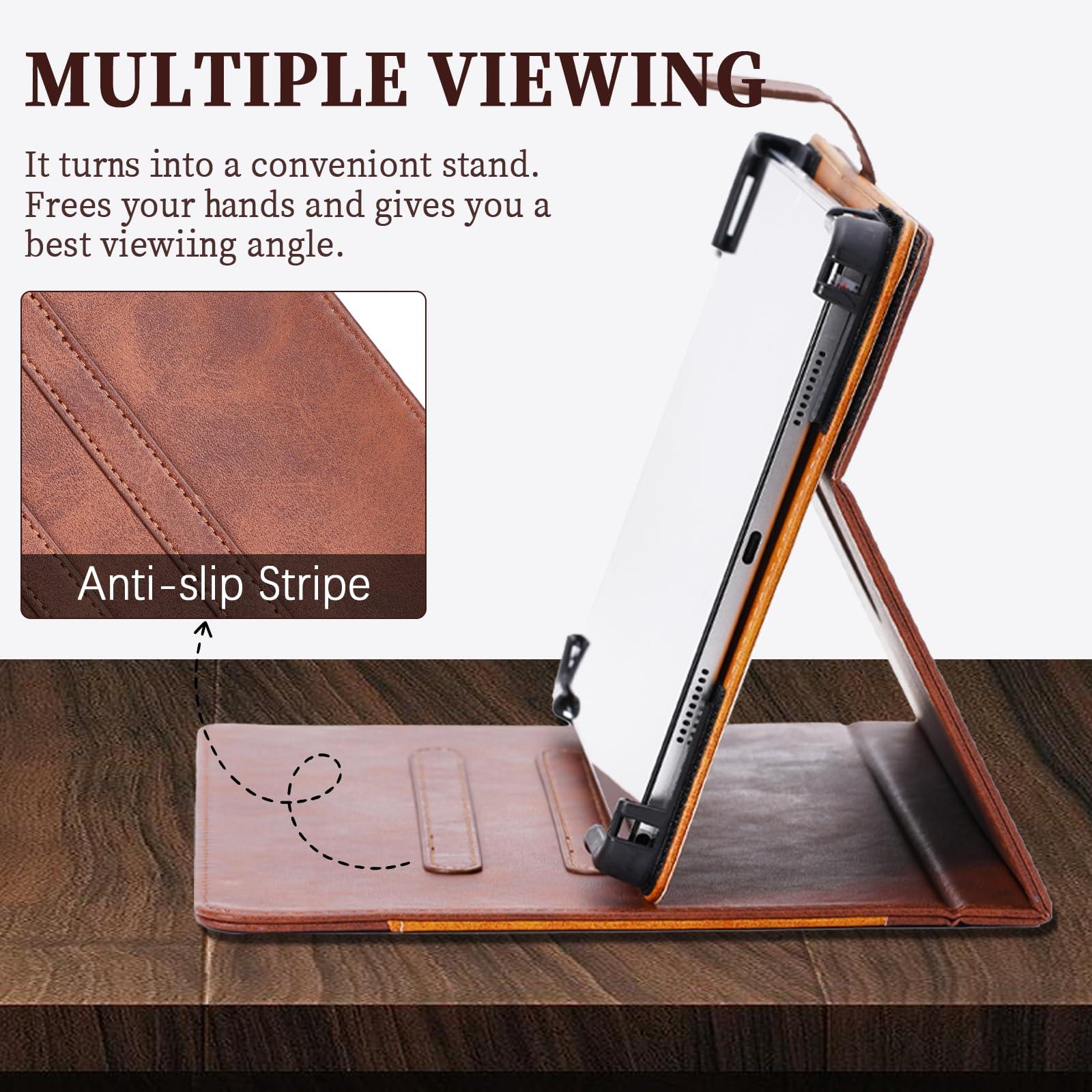 jioeuinly Case Compatible for Zte Zpad 8 K83v 8-Inch Tablet Case 360 Degree Rotation Multi-Viewing Angels PU Leather Stand Folio Cover Camera can be Used Brown