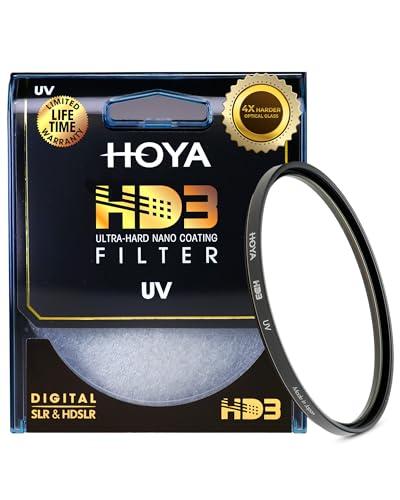 Hoya Hoya HD3 72mm UV Protector Filter - Re-Certified for 100MP+ Cameras with Ultra-Hard Nano Coating UV Filter - Stain Resistant, Smudge and Waterproof UV Lens Filter with Aluminum Frame