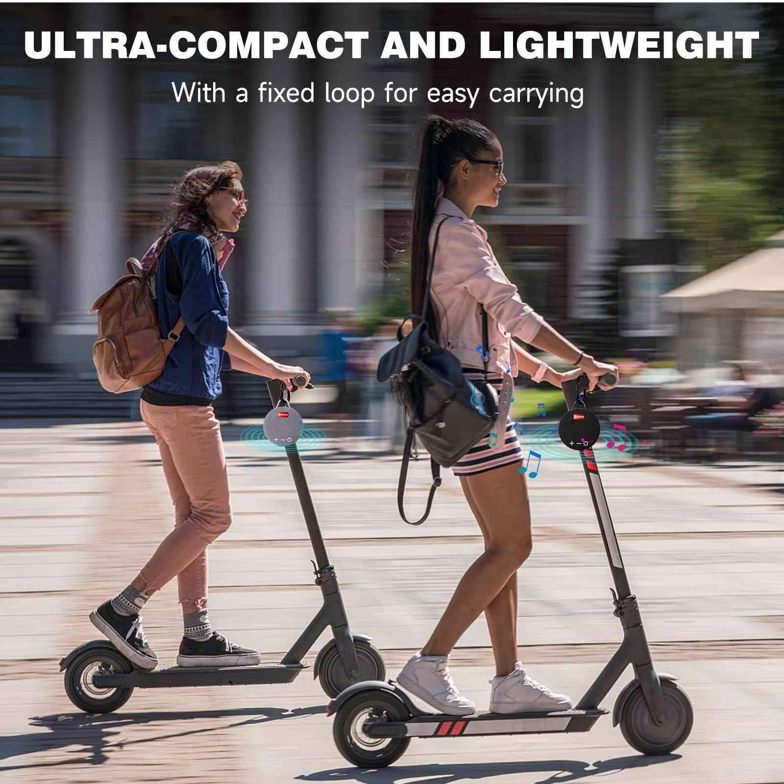 UrbanX UrbanX Audience Series IPX7 Bluetooth Waterproof Speaker with Clip, 20H Playtime, Compact Speaker with Big Sound, Punchy Bass, Wireless for Moto X30 Pro & Beach, Pool, Boat, Biking Black 1 Pack