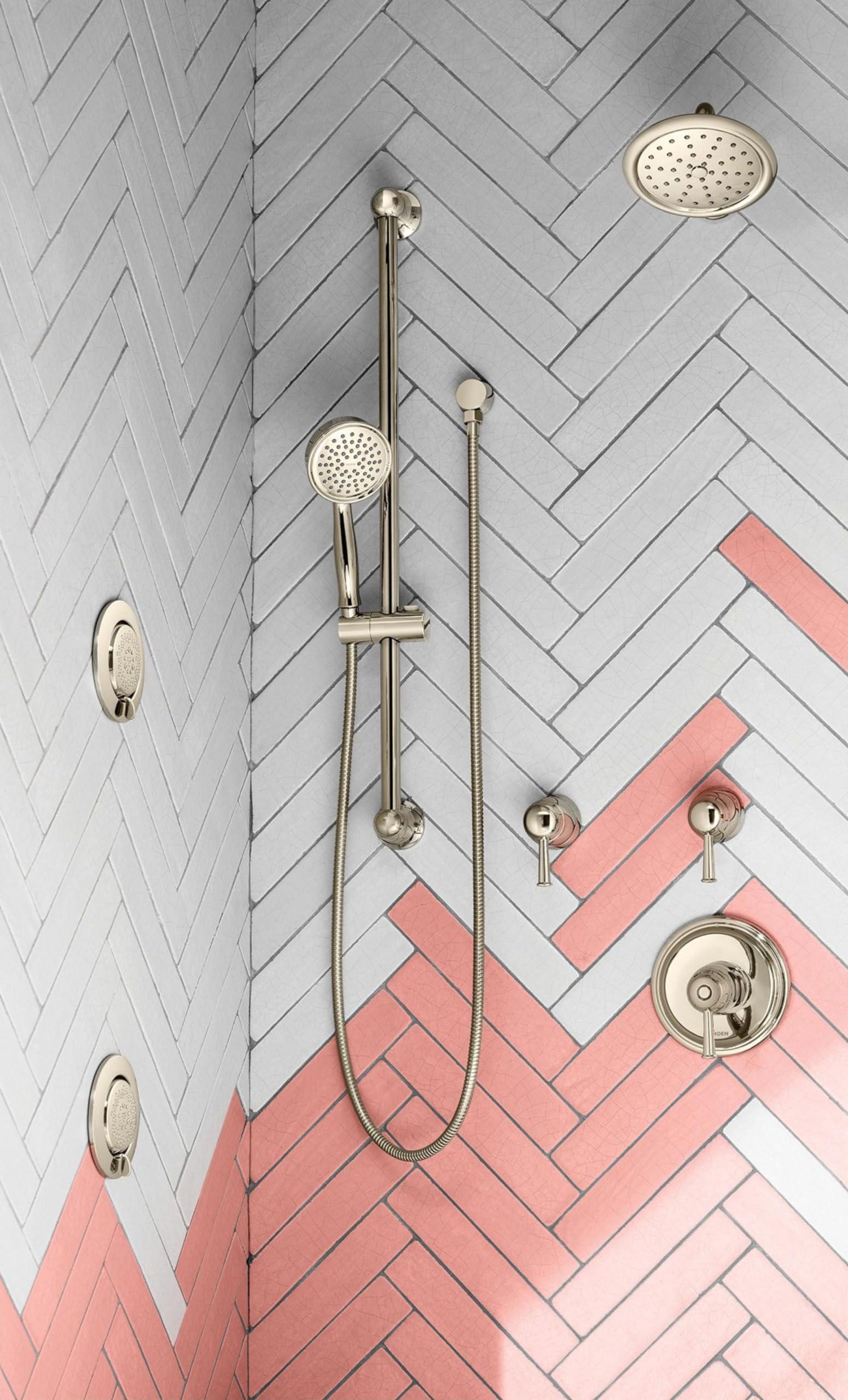 Moen MOEN A726NL Replacement Hand Shower with 69-Inch Metal Double Lock Hose, Polished Nickel