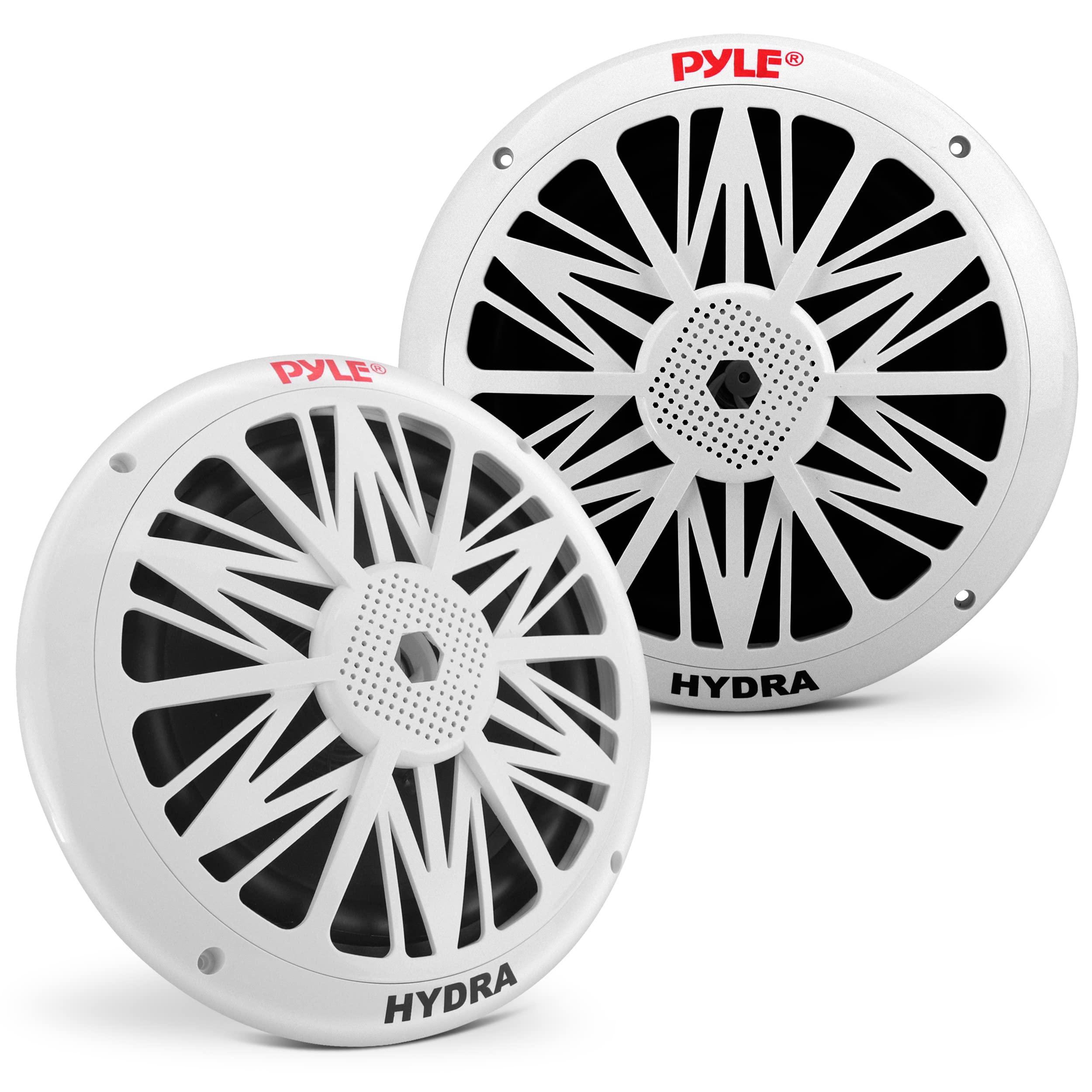 Pyle Pyle 8 Inch Dual Marine Speakers 10 Inch - 1 Pair (White) & 6.5 Inch Dual Marine Speakers (White)