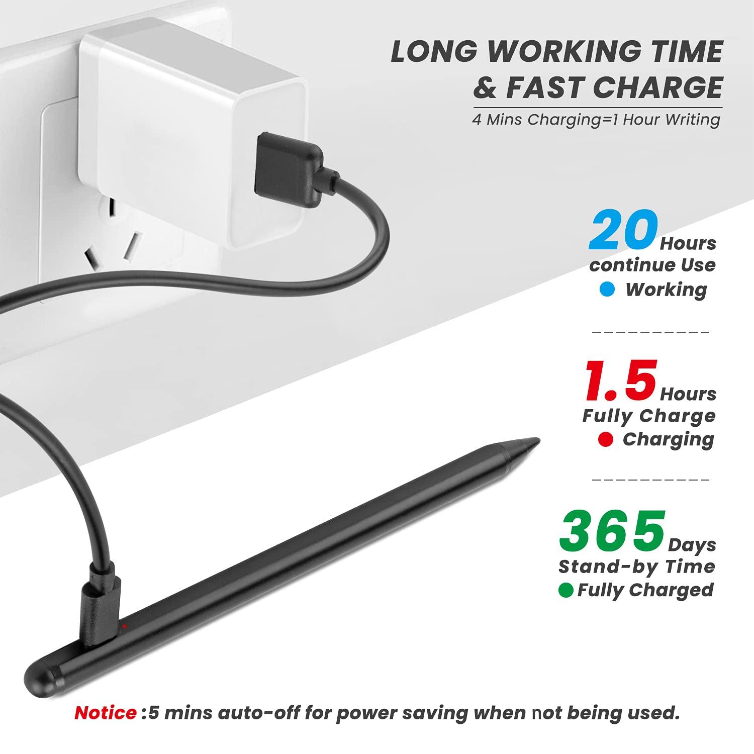 EDIVIA Electronic Stylus Pen for Amazon HD Fire 10/8 Tablet Pencil, Active Digital Capacitive Pen for Amazon Fire HD 10 Tablet, High Precision with Ultra Fine Tip,Good at Drawing and Writing,Black