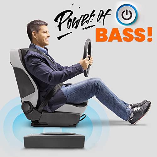 Pyle Pyle 10-Inch Low-Profile Amplified Subwoofer System- 900 W Compact Enclosed Underseat Car Audio Subwoofer w Built in Amp