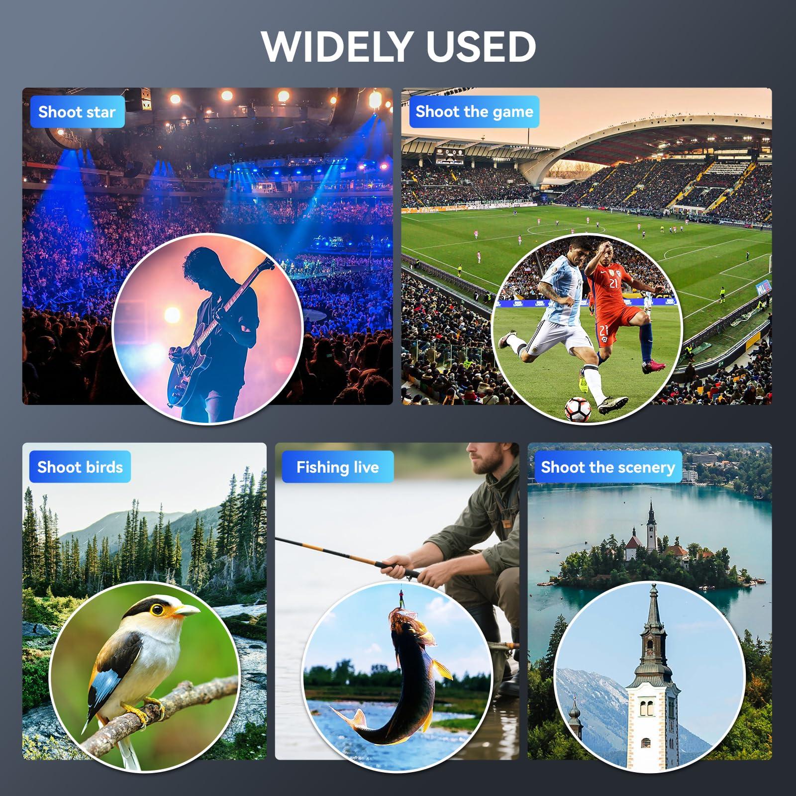 APEXEL Apexel 10 in 1 Phone Camera Lens Kit Wide Angle/Macro/Fisheye/Telephoto/CPL/Flow/Radial/Star Filter/Kaleidoscope Lens for iPhone and Most Phone Black