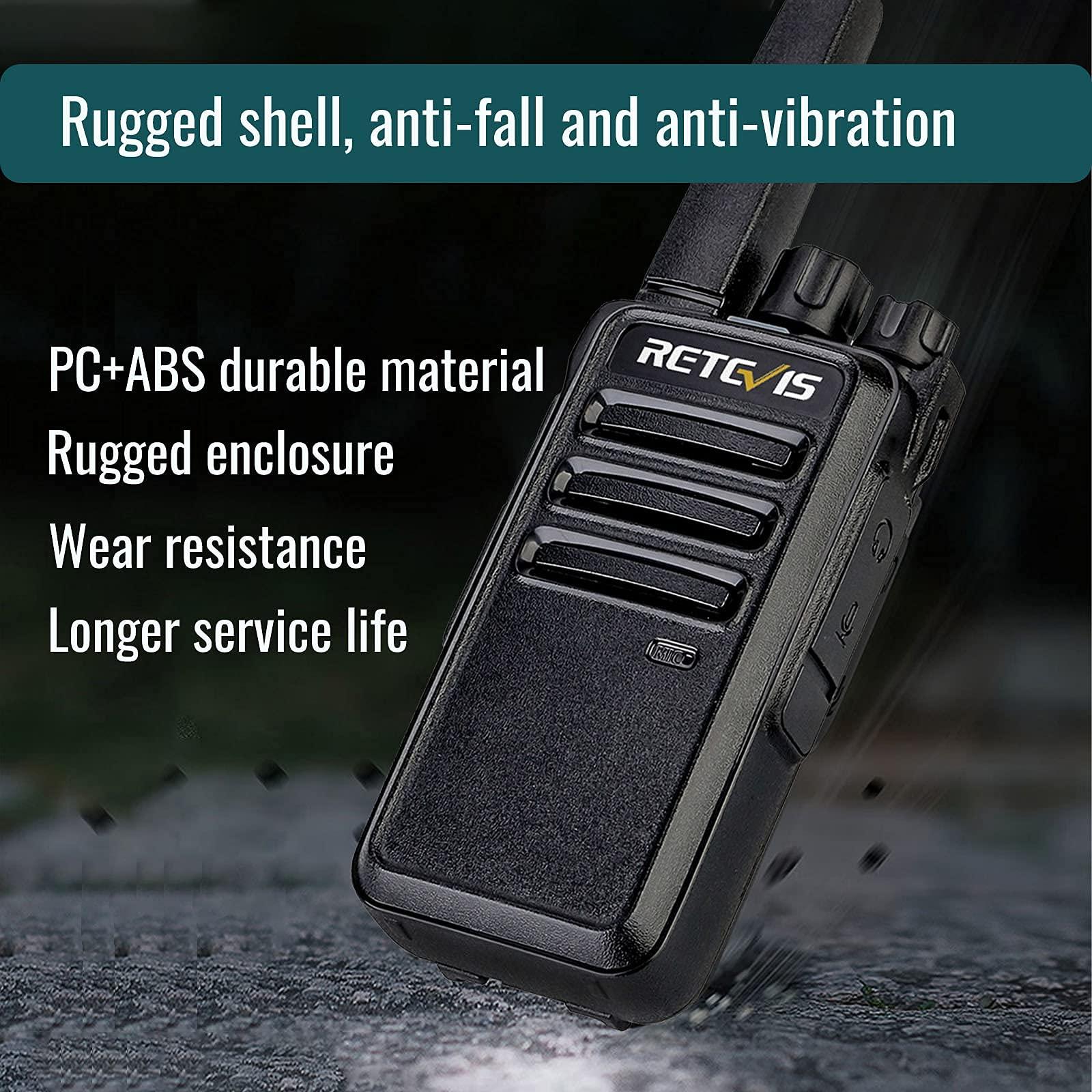 Retevis Retevis RT68 Walkie Talkies(6 Pack) Bundle with Six Way Charger(2 Pack) with Earpiece, Portable FRS Two-Way Radios Rechargeable, with 6 Way Multi Unit Charger, Hands Free