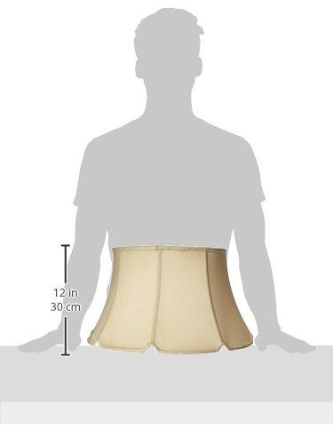 Royal Designs, Inc. Royal Designs Shallow Drum w V-Notch Bottom Designer Lamp Shade, Beige, 13x19x11.25