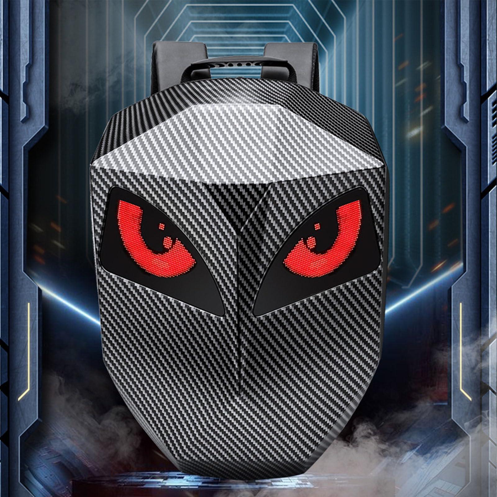 DirectNine Basics LED Backpack with Programmable Screen, APP Control Waterproof LED Hard Case Laptop Bag, USB Powered Motorcycle Backpack Travel Bag