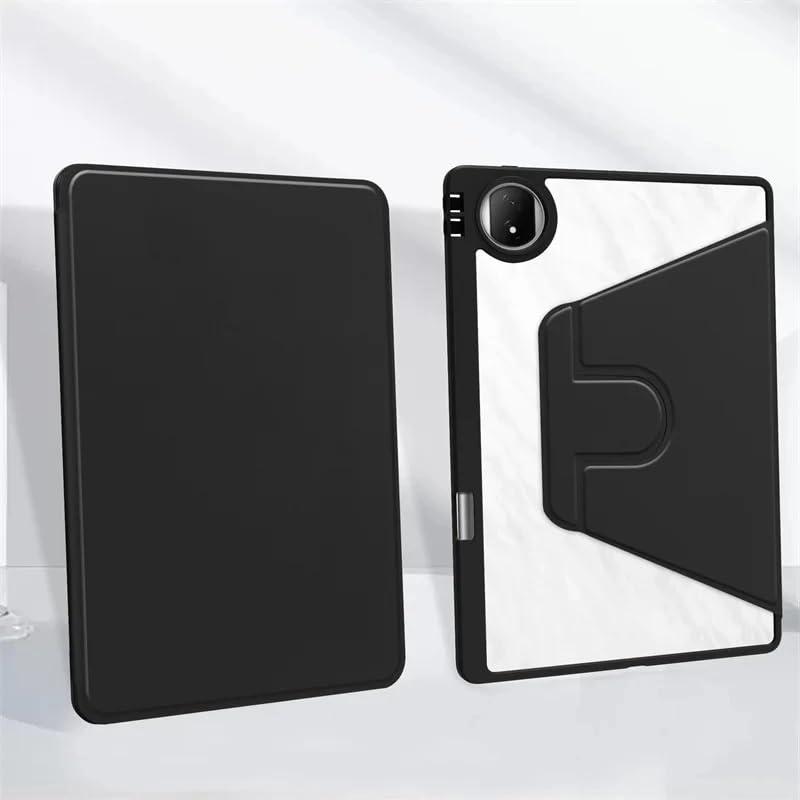 PMPLBEBAZ PMPLBEBAZ 360 Rotation Tablet Cover Suitable for Huawei Honor MagicPad2 2024 12.3inch ROD2-W09 with Pencil Holder Cover(Black)