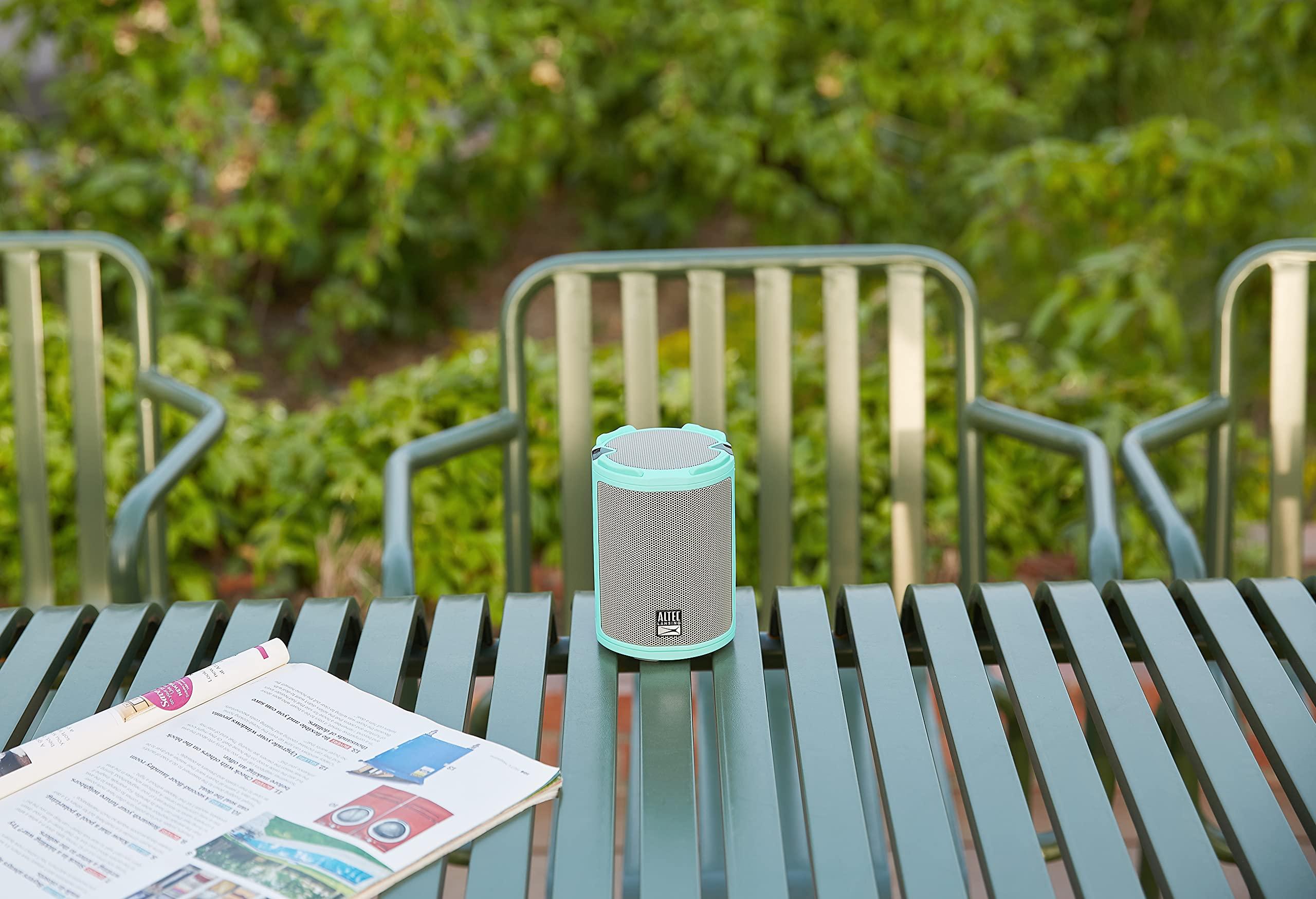 Altec Lansing Altec Lansing - HydraMotion Wireless Bluetooth Speaker with 360 Degree Sound, Portable IP67 Waterproof for Outdoors, Shockproof, Snowproof, Everything Proof, 12 Hour Playtime (Mint Green)