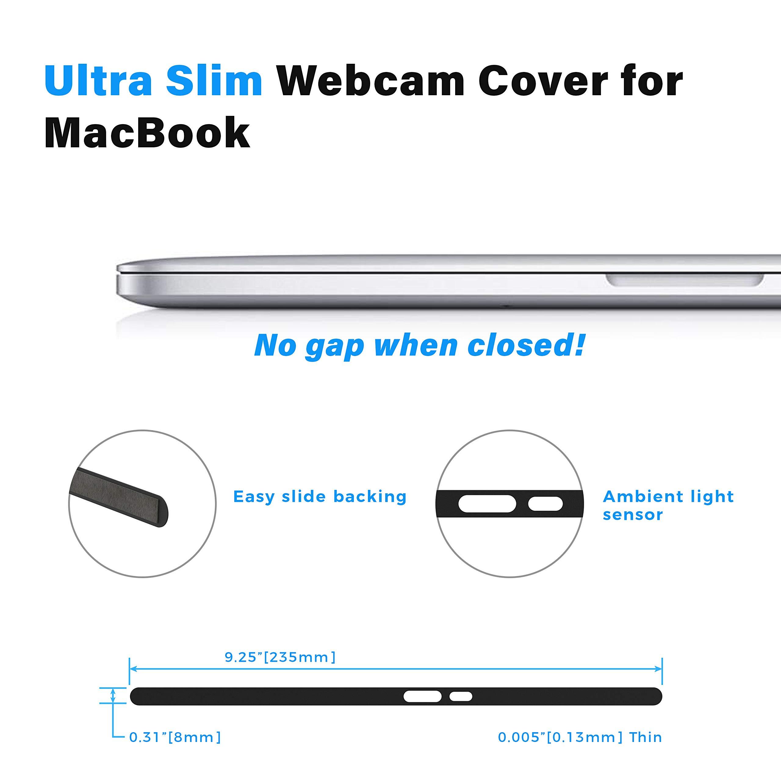 Eyebloc Eyebloc Webcam Cover for MacBook and MacBook Pro Models- Professional Edition Patented Magnetic Slider Design, Safe Screen Closure, Ambient Light Sensor Compatible