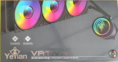 YEYIAN Yeyian CPU Liquid Cooling System PC Gaming Series for Quiet Desktop Computer | 3 RGB 360mm Fans | 2000 RPM | (New 2023)