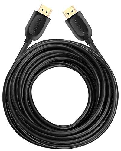 Fosmon Fosmon 4K HDMI Cable 30FT/9M, HDMI 2.0 Cable 4K@60Hz/2160p Support 18Gbps, HDCP, 3D, ARC, Dolby TrueHD, 30AWG Compatible with UHD TV, PC Monitor, Console, PS4, PS5, Xbox 360/One/X/S, Nintendo Switch