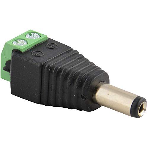 JacobsParts Male Led Connector Plug Jack Adapter 2.1x5.5mm for 5050 LED Strip DC Power Head