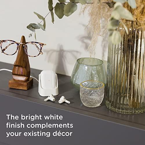 Cordinate Cordinate Wireless Charging Station Compatible Only with AirPods and AirPods Pro, 5W Qi Charger, Ear Buds, Indicator Light, Great for Home or Office, 4ft. USB-A to USB-C Cable, White, 58616