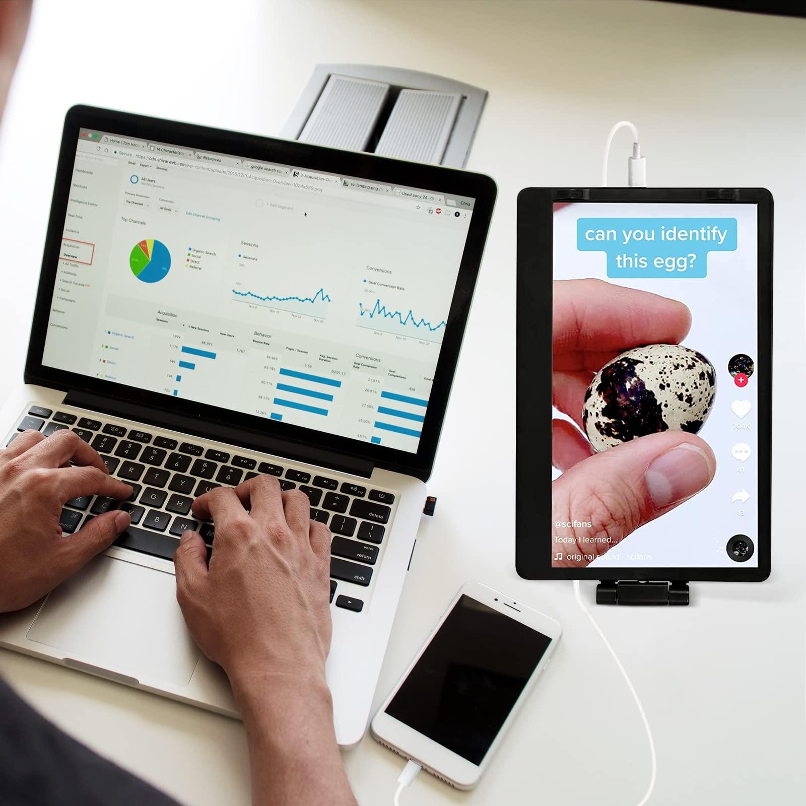 Anvazise Anvazise Laptop Monitor Extender, 11.6/14.1 inch Portable Monitor Dual Screen External Second Monitor 19201080 FHD IPS,USB-C/HDMI,Plug and Play,for Laptop Notebook (11.6 inch)