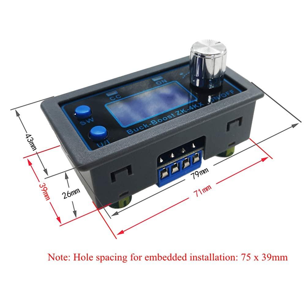 TKXEC DC DC Buck Boost Converter Variable Voltage Regulator CC CV 0.5-30V 4A 5V 6V 12V 24V Power Module Adjustable Voltage Regulated Laboratory Power Supply